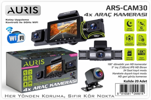 Auris CAM30 4 Kameralı Araç Kamerası