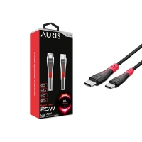 Auris CB48 25W Type-C Şarj ve Data Kablosu Işiıklı