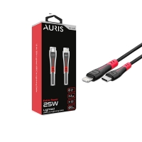 Auris CB49 25W Lightning Şarj ve Data Kablosu Işıklı