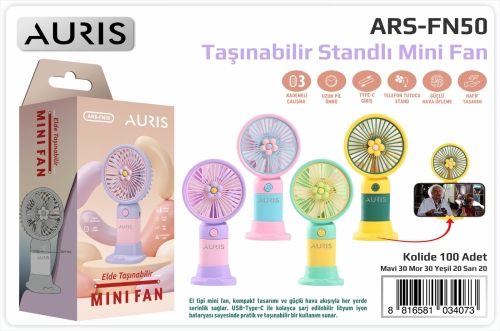 Auris FN50 3 Kademeli Vantilatör Fan
