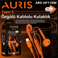 Auris HF110W Type-C Örgü Kablulu Kulaklık Tak Çalıştır