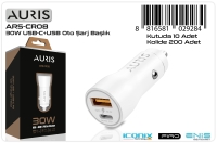 Auris CR08 30W PD + USB Araç Şarj Başlığı