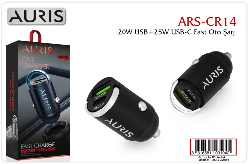 Auris CR14 45W Araç Şarj Başlığı