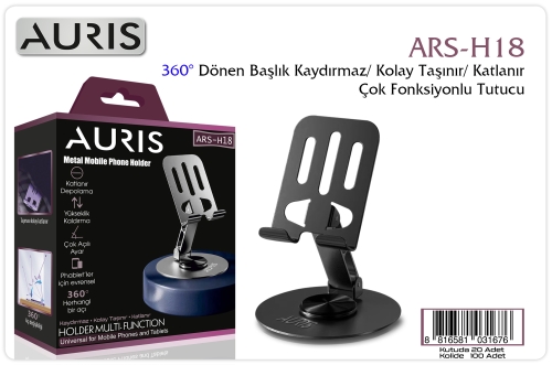 Auris H18 Metal Kasa Masa Üstü Telefon Tutucu