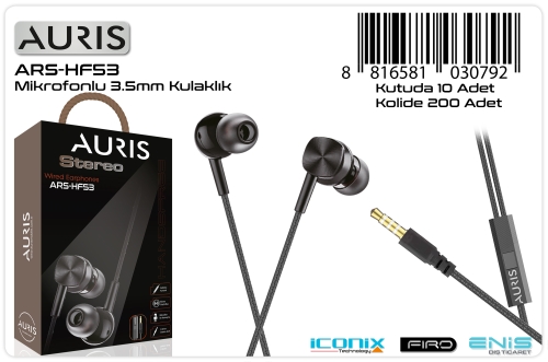 Auris HF53 Kablolu Kulaklık 3.5mm Jack