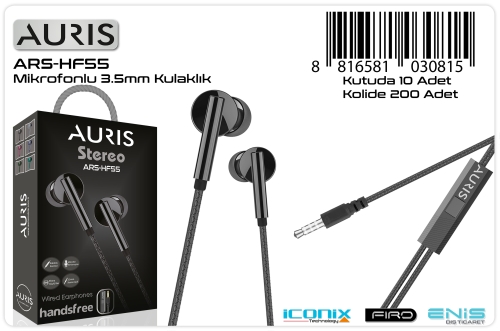 Auris HF55 Kablolu Kulaklık 3.5mm Jack