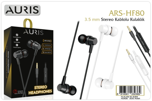Auris HF80 Kablolu Kulaklık 3.5mm Jack