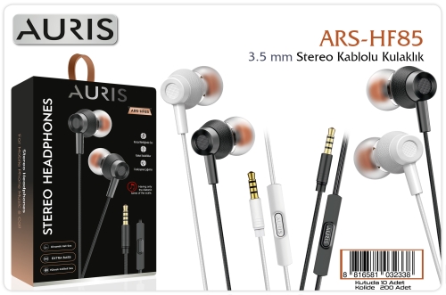 Auris HF85 Kablolu Kulaklık 3.5mm Jack