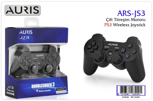 Auris JS3 Ps3 Wireless Joystick Çift Titreşim Motorlu