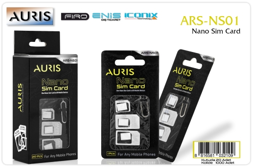 Auris NS01 Nano Sim Kart Aparatı (20 Adet)