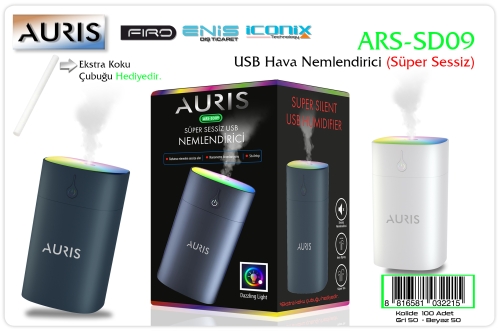Auris SD09 Ekstra Sessiz Hava Nemlendirici (Ektra Hava Çubuğu Hediye)