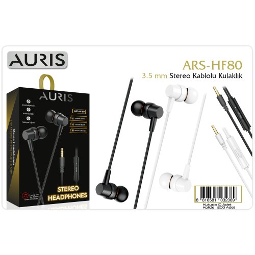 Auris HF80 Kablolu Kulaklık 3.5mm Jack