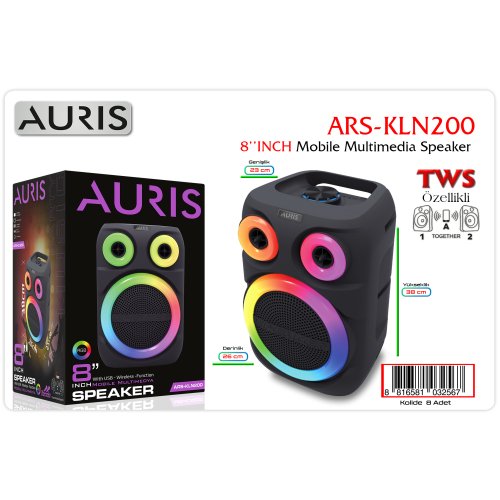 Auris KLN200 8 İnch Speaker
