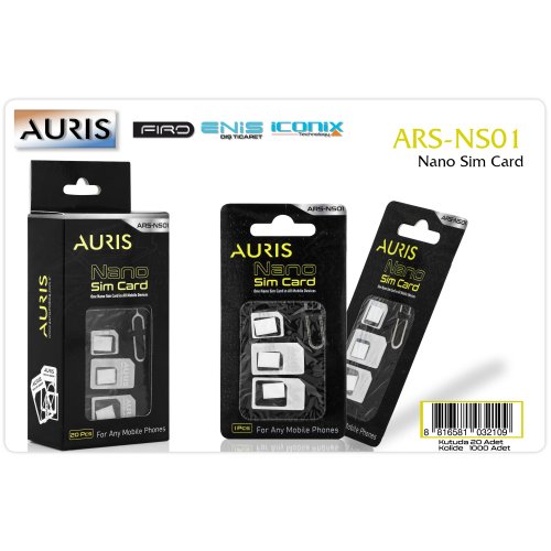 Auris NS01 Nano Sim Kart Aparatı (20 Adet)