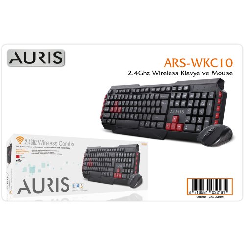 Auris WKC10 2,4Ghz Wireless Klavye+Mouse Set