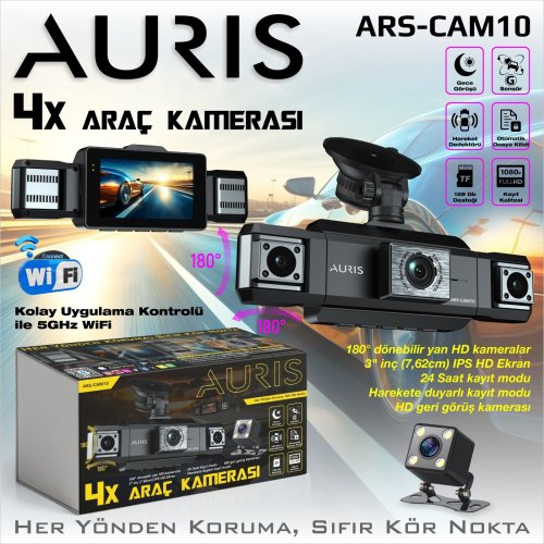 Auris CAM10 4 Kameralı Araç Kamerası Camera