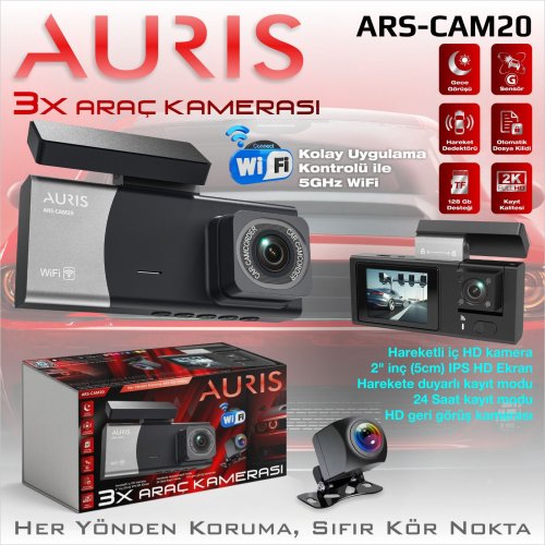 Auris CAM20 3 Kameralı Araç Kamerası Camera