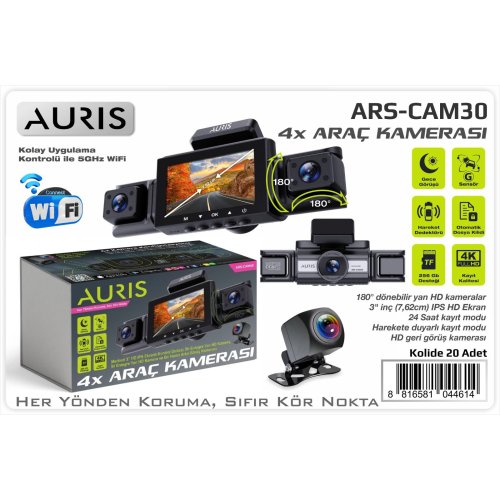 Auris CAM30 4 Kameralı Araç Kamerası