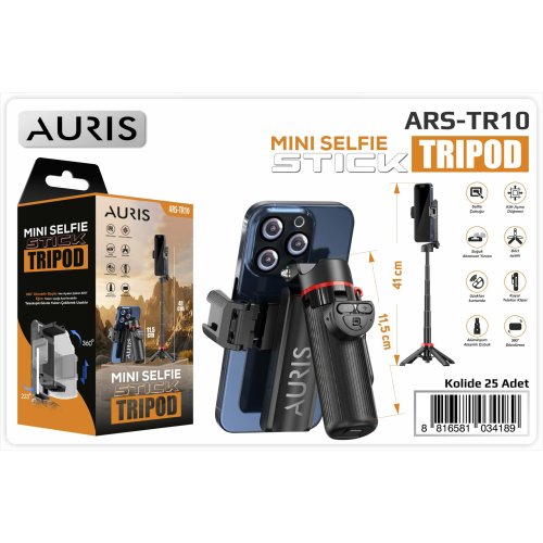 Auris TR10 Kumandalı Tripod Selfi Çubuğu